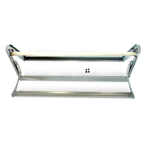 24" Wide Roll Paper Dispenser with Cutter for Desktop ? Roll Dispenser with Straight Edge Cutter ? Fits Craft, Freezer, Wrapping, Butcher Paper Roll or Cling Film ? Heavy-Duty, Grey