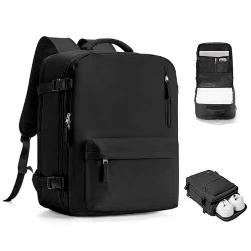 VGCUB Travel Backpack for Women Men for Spirit Airlines Personal Item Bag 18x14x8 Inches Laptop College Waterproof Carry on Flight Approved Work Backpack Mochila de Viaje,Large Black