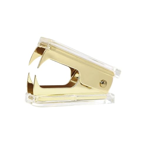 NatSumeBasics Clear Gold Staple Remover – 60mm, 1 Pack, Yellow Gold Tone