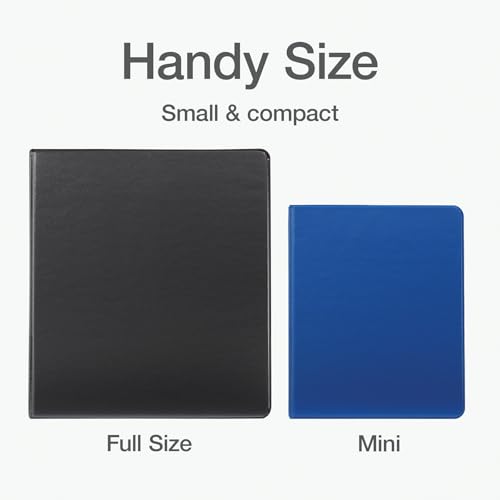 Oxford Mini View Binders 1 Inch Blue Pack of 2 for A5 Paper, Portable Office & School Organizer