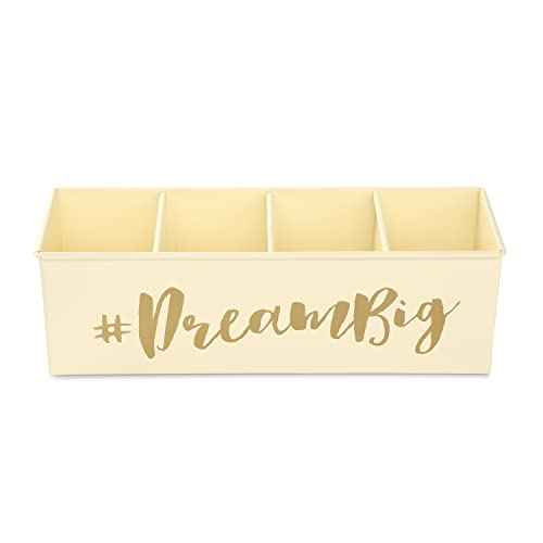 DUDKI HOMES "Desk Organizers and accessories, 4 Compartment Desk Organizer set, Pen holder for desk cute and Stylish Office Desk Accessories for Women Office - Keep Your Workspace Organized"
