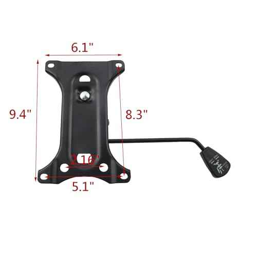 Wealrit Office Chair Tilt Base, Heavy Duty Control Lift Mechanism Black Swivel Base Plate 8.3" x 5.1" Mouting Holes Dimension Office Chair Parts Replacement