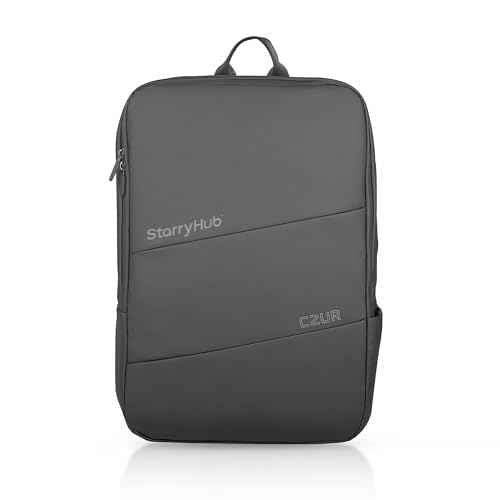 CZUR Business Travel Backpack for Men, Black Water Resistant Laptop Backpack, High Capacity Work Backpack Fits 17.3 Inch Laptop