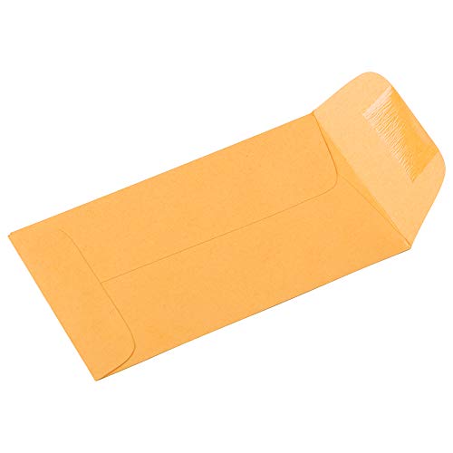 JAM Paper #3 Coin Business Envelopes - Brown Kraft Manila, 2.5 x 4.25 inches, 50 Pack