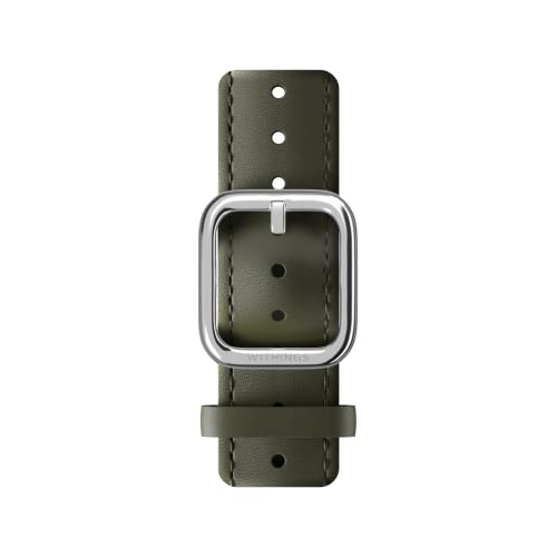 Withings - Premium Leather Wristband for ScanWatch, Steel HR, Steel HR Sport, Move ECG, Move and Steel