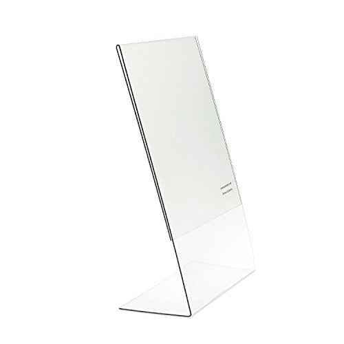 Source One 8 1/2 x 14 Clear Slant Back Sign Holder Notice Holder - Legal Size (6 Pack)