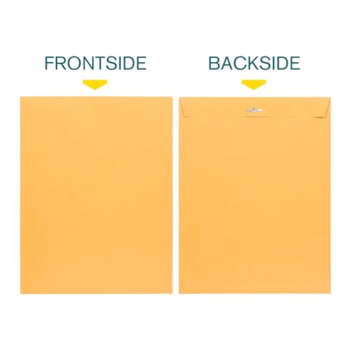 EnDoc 10x13 Clasp Envelopes Bulk Pack of 500 Brown Kraft Heavyweight Mailers