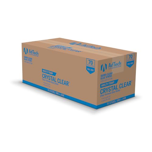 AdTech Full Size Hot Glue Sticks 10 Inch Clear Multi-Temp for Crafts & Repairs