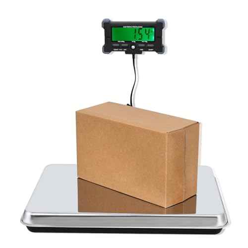 NORJIN Postal Scales 660lbs Shipping Scale, 16"X 12" Large Platform Scale, Heavy Duty Industrial Scale for Package, Battery Not Included