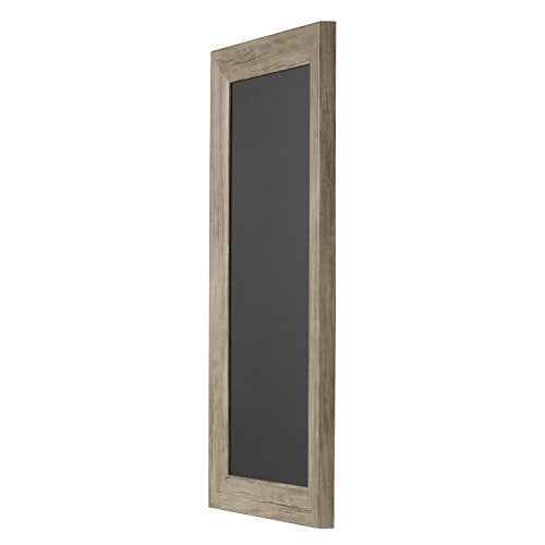 DesignOvation Beatrice Framed Magnetic Chalkboard, 13x23, Rustic Brown