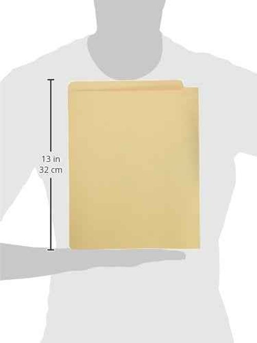 Smead End Tab Fastener File Folder, Shelf-Master® Reinforced Straight-Cut Tab, 1 U-Clip Fastener, Letter Size, Manila, 50 per Box (34112)