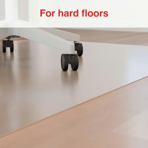 Staples Clear Office Chair Mat 46" x 60" for Hard Floors, Textured Bottom