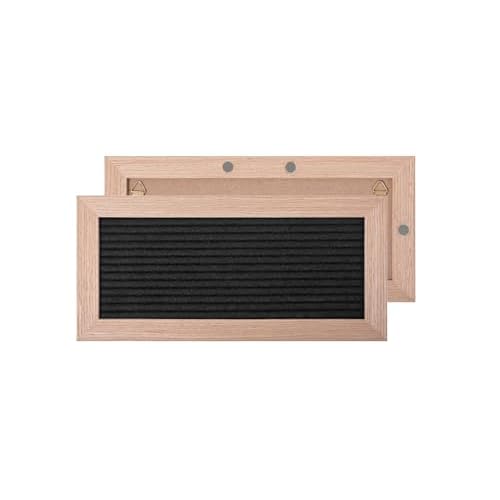 Small Magnetic Felt Letter Board 11x5Inch with Changeable Letters and Numbers, Message board Letter Sign Board in Wood Frame for Anoucement&Notification(Black)
