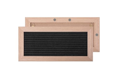 G GAMIT 11x5 Inch Magnetic Felt Letter Board with Changeable Letters & Numbers - Black Wood Frame