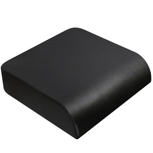 YOUFI Large Seat Cushion, 4 Inch Thick Memory Foam PU Leather Cushion for Sciatica, Hip, Low Back Pain Relief, Supportive Butt Pillow for Office Chair, Wheelchair