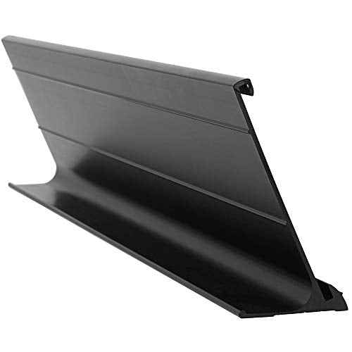 ExcelMark 2"x 8"Aluminum Name Plate Holder for Desk - Office Business Door Sign Holder - Black