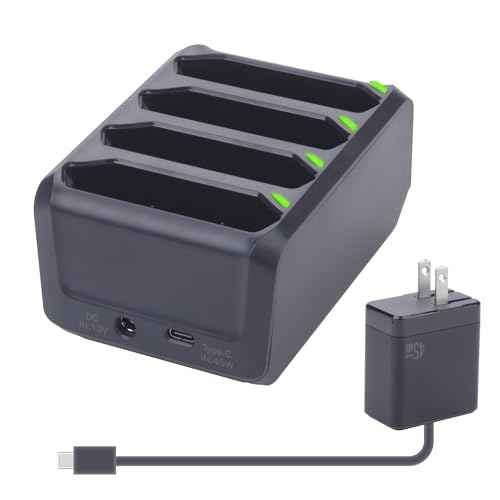4-Slot Battery Charging Cradle for Zebra TC77 TC70 TC72 TC75 TC70X TC75X TC720L TC75EK TC75AH TC75GK TC700H TC700K TC77HL Barcode Scanner Battery, Compatible with BT-000318 Battery
