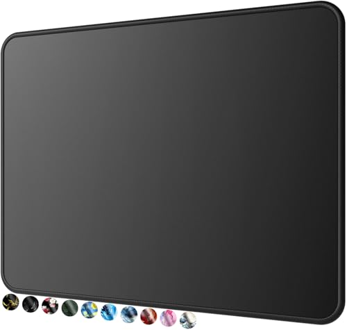 MROCO Black Office & Gaming Mouse Pad 11L x 8.5W Inches - Larger, Non-Slip, Waterproof