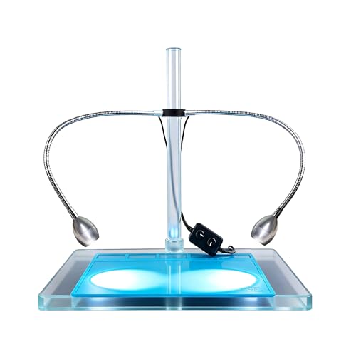Upwtkim USB Dual Gooseneck Microscope Light - Pillar Spotlight for Stereo & Digital Microscopes