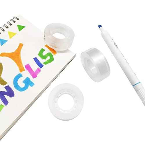 30 Rolls Transparent Clear Tape Refills for Dispenser, Sturdy Tape(Not Easily Tear), 0.7 Inch, 27.3 Yard, Perfect for Office, Home, School