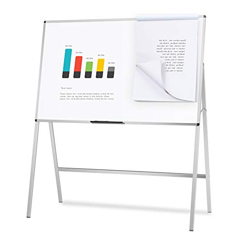 VIZ-PRO Magnetic Whiteboard Easel - 60x36 Inch Dry Erase Board with Adjustable Height
