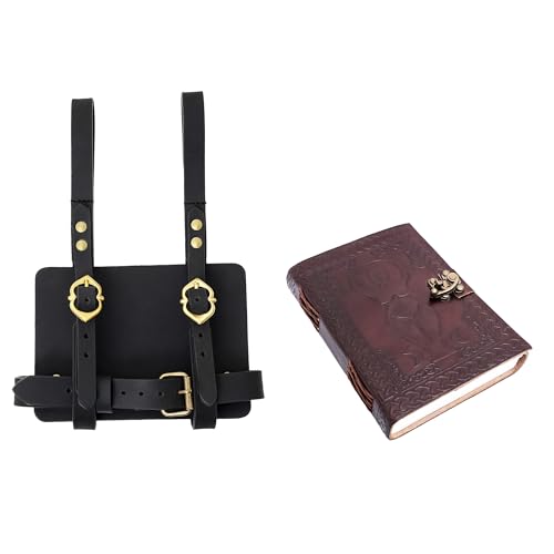 Lord of Battles Medieval Leather Journal & Black Book Holder with Variation