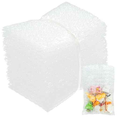 50-Pack 4"x6"Clear Bubble Out Bags for Packing & Shipping ? Double-Wall Bubble Cushioning Pouch for Moving & Fragile small Items Storage
