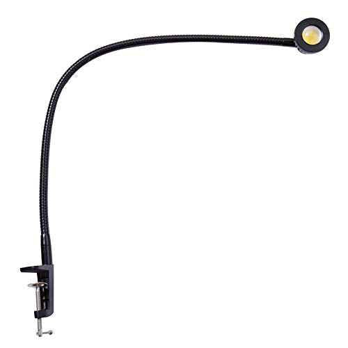 Hersi 5w 30¡®¡¯Long Swing Arm 110v/220v Desk Lamp Metal Architect LED Task Light with Clamp, Adjustable Folding Twin-Arm Clip-on Table Lamp,Black