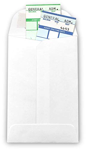 White Guardian 500 Pack Small Coin Envelopes 3x4.5 Inches Gummed Flap