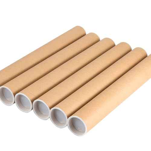 HOIGON18 Pack 2 x 16 Inch Mailing Shipping Tubes with Caps, Thick Mail Tubes Cardboard Mailing Tube for Packing,Shipping, Artwork, Crafts, Storage of Poster