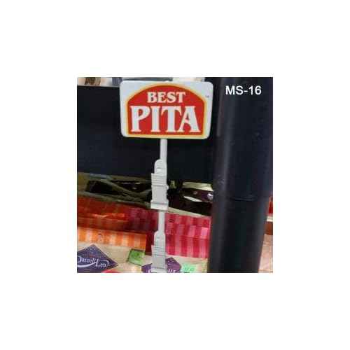 Metal Merchandising Strip 6 Stations MS-16, Pack of 10 | Clip Strip Powder Coated Steel Wand Retailer Strip | 17" Long