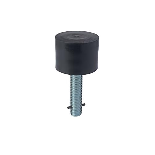 Rockwood 466 Molded Heavy Duty Door Stop, 2" Depth x 1-1/2" Height, Black Finish
