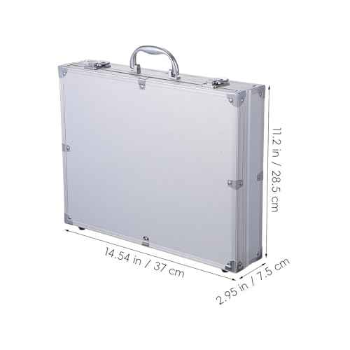 ERINGOGO Aluminum Briefcase - 11 Inch Hard Laptop Briefcases with Lock, Multifunctional Attache Case