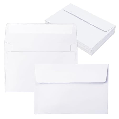 A4 White Self-Sealing Invitation Envelopes 100 Pack - Wedding, Graduation & Photo Mailers
