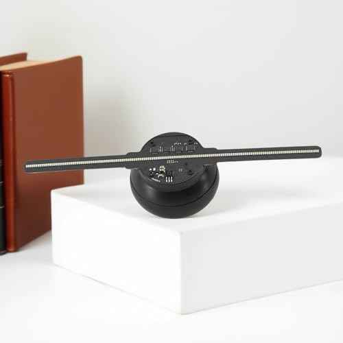 3DHologram Fan,Picture Fan Spinner with Bluetooth +Remote ,Hologram Projector HD LED with 700 Video Library ,Holographic Fan for Halloween,Home Decorations,Anime character projection,Parties