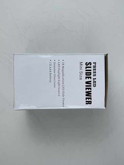 35 mm Film & Slide Viewer, 2X LED Illuminated Viewing Slide Projector for Old Slides and 35mm Film Negatives(2 AAA Batteries Included)