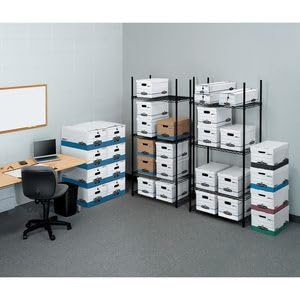 Bankers Box 6-Pack Basic Duty File Storage Boxes with Lids for Letter & Legal Documents