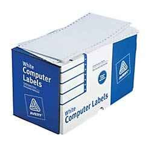 Avery 4076 Dot Matrix Printer Shipping Labels, 1 Across, 2 15/16 x 5, White (Box of 3000)