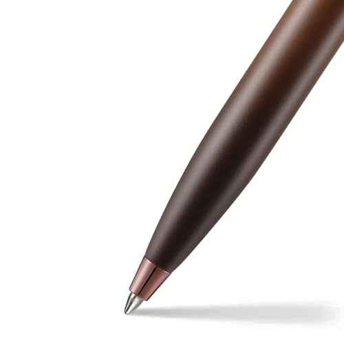 Sheaffer 100 9374 Coffee Edition Matt Brown Ballpoint Pen with Regal Brown PVD Appointments and White Dot of Excellence