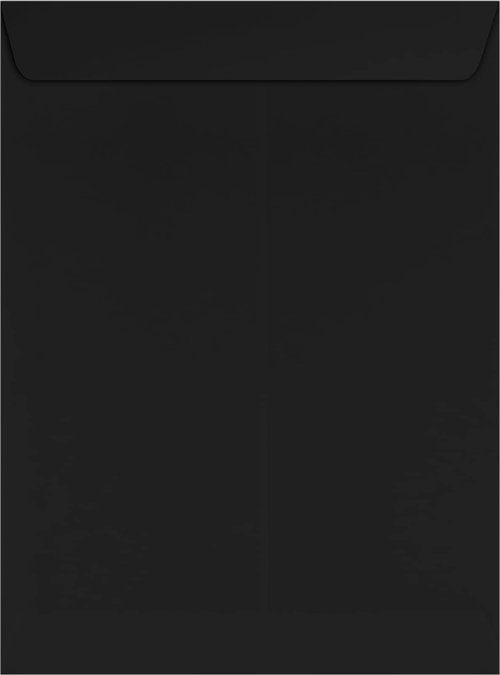 LUXPaper 9 x 12 Open End Envelopes | Peel & Press | Midnight Black | 80lb. Text | 250 Qty