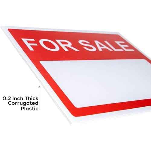 ASSURED SIGNS For Sale Signs For Vehicles - 10 Pack - 14.25" X 11.25" - 0.2" Thick - Ideal For Sale Sign for Garage, Yard, Home or Business or for use in Cars, Trucks or Other Vehicles