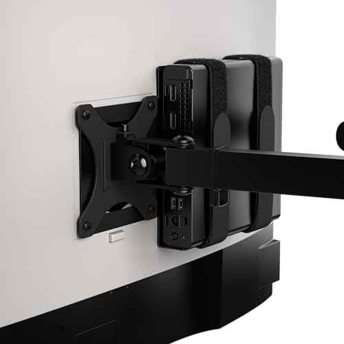 HumanCentric Universal Small Device VESA Mount for VESA Arms, Adjustable Strap Mount for Small Computers and Other Electronic Devices, Mounts On The Back of a Computer Monitor Using VESA Arm