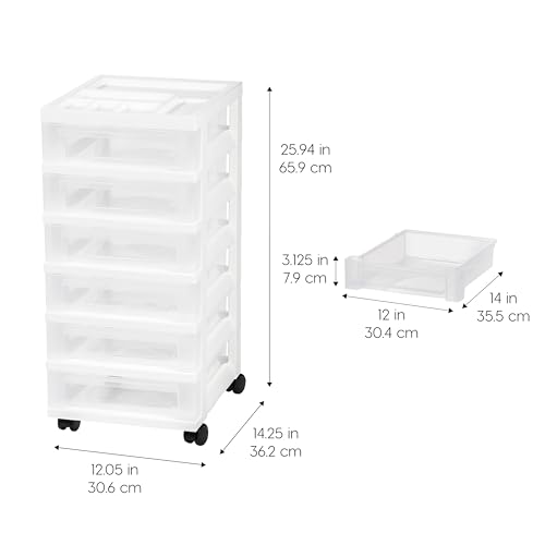 IRIS USA 4-Pack 35 Qt Letter/Legal File Box with Latching Lid – Black (6 Drawer variant)