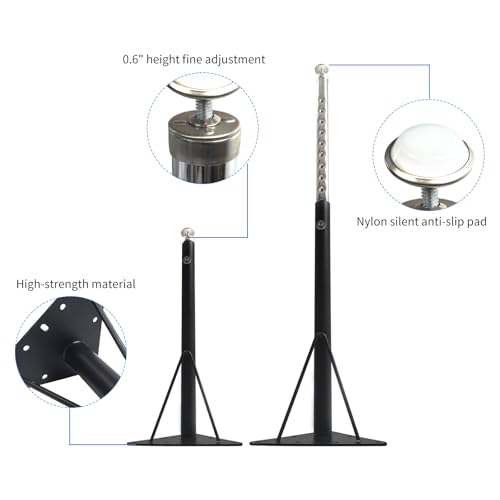 Adjustable Table Legs, 19-30 inch for Activity & Office Tables - Set of 4 (Black)