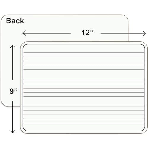 Scribbledo 5 Pack Dry Erase Music Staff White Boards 9" X 12 Inch Lapboard Double Sided Musical Notes whiteboard for Kids Students, Musicians and Home (5 Erasers Included)