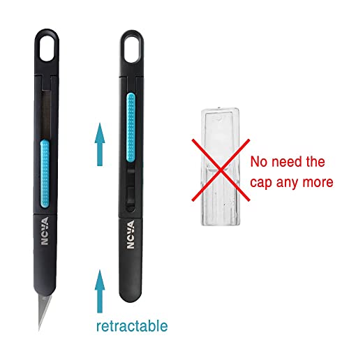 Nova Blue Precision Craft & Hobby Knife with Retractable #11 Blade - Slim & Safe