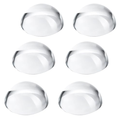 6 Pack 1.6 Inch Crystal Dome Magnifying Paperweights for Outdoor Events, Reading & Decor