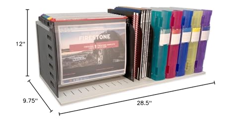 Ultimate Office TierDrop Topper Desktop Hanging Vertical File Organizer with 7 Vertical Sorting Slots and 9 Dividers Adjustable in 1 inch Increments