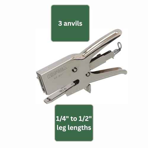 KP-R31 Heavy Duty Manual Plier Stapler - Blunt, Sword and Bag Sealer anvils Included. for Staples STCR5019, STH5019, JK694, Rapid 73. 1/4" - 1/2" SIM HD31 10540310