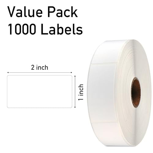 1000 Pcs Blank Removable Freezer Labels Water Oil Resistant for Food Containers Jars Pantry Organization (Each Measures 1¡± x 2¡±)